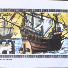 Oman corabii, nave Tudor secolul al XVI-lea, bloc nedantelat MNH