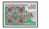 Monaco 1976 - olimpiada de bridge, neuzata, Nestampilat