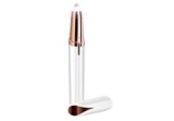 Trimmer facial damă, alimentare baterii, alb/auriu, 11x2.5 cm