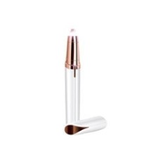 Trimmer facial damă, alimentare baterii, alb/auriu, 11x2.5 cm