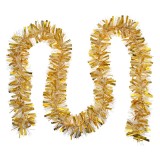 Ghirlanda Craciun beteala aurie alba 200 cm