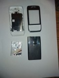 Carcasa Fata Originala Nokia E66 Neagra + Geam, Compatibila Completa