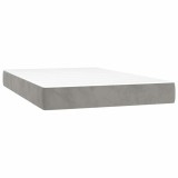 Cumpara ieftin Saltea cu arcuri buzunar, fermitate medie, gri deschis, 120x200x20 cm, catifea