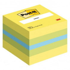 Cub Notes adeziv Post-it Neon,400 file,51x51 mm