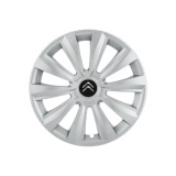 Set 4 capace roti 14 inchi (R14) Delta Gri, Compatibile Cu Citroen, Autohelix MSA