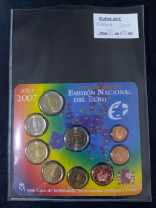 Spania 2007 - Set complet de euro bancar de la 1 cent la 2 euro + 2 euro ROMA foto
