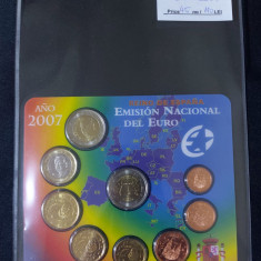 Spania 2007 - Set complet de euro bancar de la 1 cent la 2 euro + 2 euro ROMA