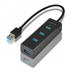 Hub USB AXAGON HUE-S2B 4x USB3.0 incarcare MicroUSB foto