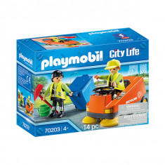 Set de joaca Playmobil City Life, Agenti De Salubritate Cu Masina foto