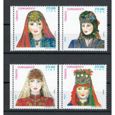 Turcia 2000 3228/31 MNH - Coifa traditională a femeilor turcesti (IV)