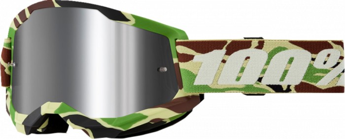 Ochelari cross/atv 100% Strata 2 Warr Camo, lentila oglinda, culoare rama army Cod Produs: MX_NEW 26013501PE