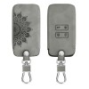 Husa Cheie Auto pentru Renault / Dacia - 4 Butoane - Keyless Go, Piele nabuc, Gri, 48565.16, Kwmobile