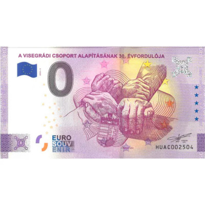 RARR : 0 EURO SOUVENIR - UNGARIA , GRUPUL DE LA VISEGRAD , 30 ANI - 2021.1 - UNC foto