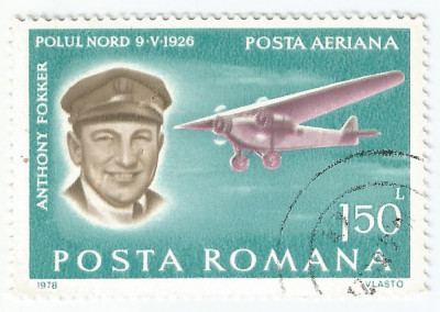 **Romania, LP 972/1978, Pionieri ai aviatiei, eroare, oblit. foto