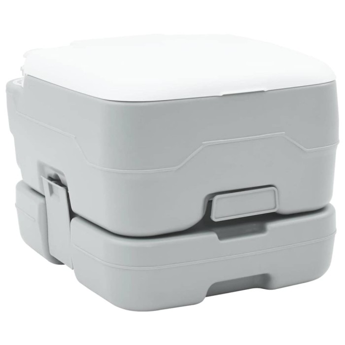 vidaXL Toaletă Portabilă pentru Camping Gri și alb 41.5 x 36.5 x 30 cm 42001438