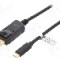 Cablu DisplayPort mufa, USB C mufa, {{Versiune}}, lungime 3m, {{Culoare izola&amp;#355;ie}}, LOGILINK - UA0336
