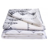 Lenjerie de pat bumbac polycotton, SomnART, pentru pat de o persoana (fata perna 50x70, cearceaf pat 150x240, cearceaf pilota 150x200), Afrodita