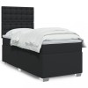VidaXL Pat box spring cu saltea, negru, 90x190 cm, piele ecologică 3290700
