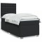 vidaXL Pat box spring cu saltea, negru, 90x200 cm, piele ecologică 3293004