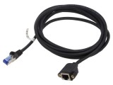 Prelungitor RJ45 Cat 6a Negru 5m