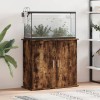 Suport Acvariu Stejar Afumat 81x36x73cm Lemn Prelucrat Dulap Depozitare Bazin Pesti Hrana Accesorii Design Elegant