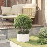 VidaXL Ghivece pentru grădină 5 pcs Alb 30 x 30 x 20 cm Oțel