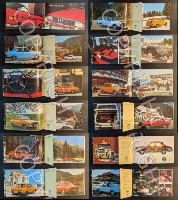 1970 RAR Catalog pt. export DACIA 1300 Reclama Publicitate Advertising 24+20 pag