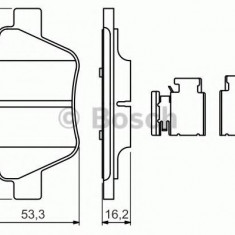 Set placute frana,frana disc AUDI A1 (8X1, 8XK, 8XF) (2010 - 2016) BOSCH 0 986 494 643