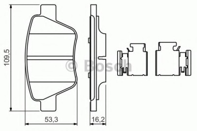 Set placute frana,frana disc AUDI A3 (8P1) (2003 - 2012) BOSCH 0 986 494 643 foto
