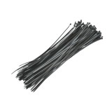 Faseta colier plastic negru 3.6x350mm 100 buc/set Longroad