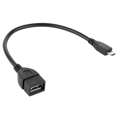 Cablu OTG USB A Mama - Micro USB Tata 20 cm foto