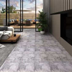 Gossi placi pardoseala autoadezive, maro ciment, 5,21 m2, 2 mm, pvc
