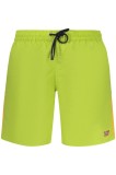 Cumpara ieftin Norway Pantaloni scurti de baie barbati simplii cu logo, verde neon, M