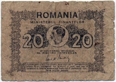 Bancnotă 20 lei - Republica Socialistă Rom&amp;acirc;nia, 1945 foto