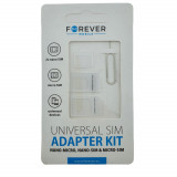 Cumpara ieftin Adaptor cartela SIM, kit universal pentru telefoane mobile, Forever 22237, Nano-Micro-SIM card adapter