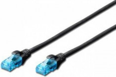 Cablu UTP Digitus Premium Patchcord Cat 5e 5m Negru foto
