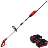 Einhell GE-HH 18/45 Li T PXC + Twinpack - Masina de tuns gard viu 45 cm + Set 2 acumulatori Li-Ion 18 V 4 Ah