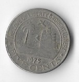 Moneda 5 cents 1975 - Liberia, Africa, Cupru-Nichel