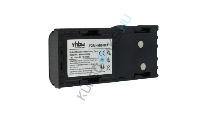 Baterie radio VHBW de &icirc;nlocuire pentru Motorola HNN8133C, HNN9628A, HNN8308A, HNN9628 - 1500 mAh 7,5 V NiMH + clemă pentru curea