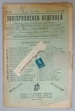 JURISPRUDENTA GENERALA , PUBLICATIUNE TRILUNARA DE JURISPRUDENTA ROMANA SI STRAINA , NR. 37-38, 1942