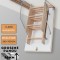 Scara pod/mansarda pliabil din lemn 130x100x280