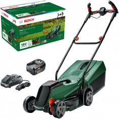 Masina de tuns gazon/iarba pe acumulator Bosch CityMower 18V-32-300, 18 V 4.0 Ah, 32 cm latime lucru, cos colectare 31 L, inaltime taiere 30-60 mm, co