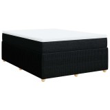 Cumpara ieftin Pat box spring cu saltea, negru, 140x200 cm, textil