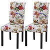 Set 2 Scaune Bucatarie Gossi, Multicolor, Material Textil, Cadru Lemn, 42x55x96 cm