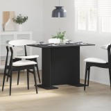 vidaXL Masă de dining Negru 100x60x75 cm din lemn compus
