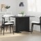 vidaXL Masă de dining Negru 110 x 60 x 75 cm Lemn compozit 863161