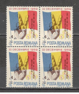 Romania.1990 1 an victoria in revolutie-supr. bloc 4 DR.536 foto