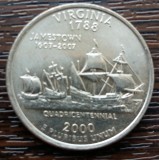 (M2333) MONEDA SUA - QUARTER DOLLAR 2000, LIT. D - VIRGINIA, America de Nord