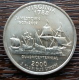 (M2333) MONEDA SUA - QUARTER DOLLAR 2000, LIT. D - VIRGINIA, America de Nord