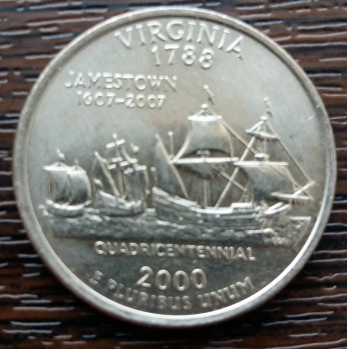 (M2333) MONEDA SUA - QUARTER DOLLAR 2000, LIT. D - VIRGINIA